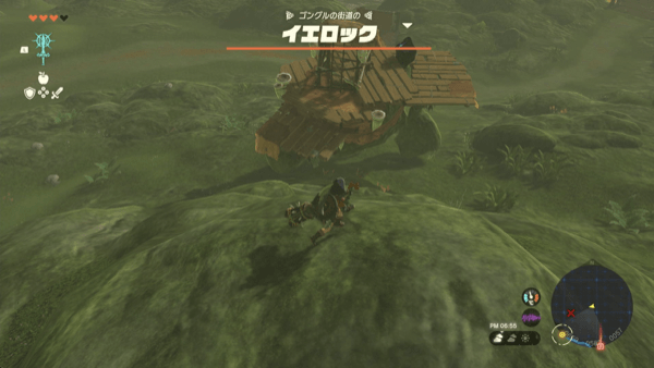 崖の上にイエロックを誘導する