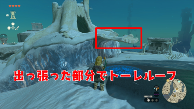 木の足場にトーレルーフ