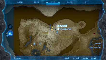 シスラナの祠の受注場所マップ