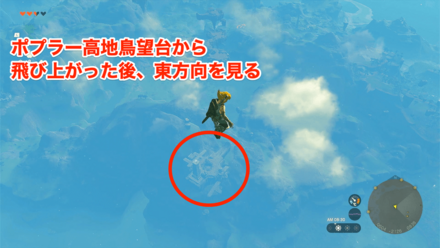 翼が置いてある浮島