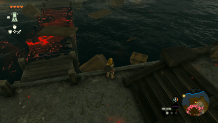 ハイラル城の船着き場付近実際の様子