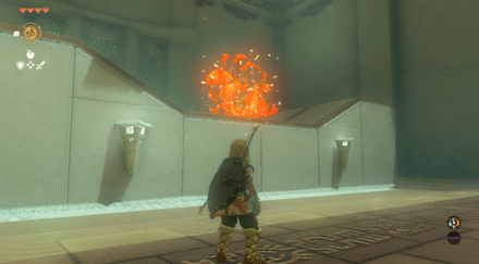 素材を投げ当てる