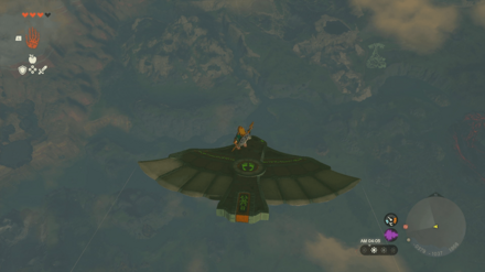 機体の向きをピンの方角に調整する