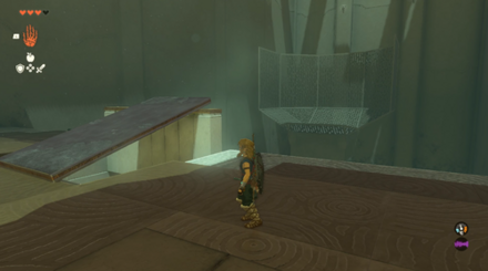 落ちている板をウルトラハンドで立てかける