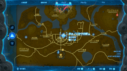 キョノニシウの祠のマップ詳細