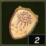 古びた木の盾画像