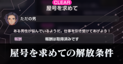 屋号を求めての攻略と解放条件