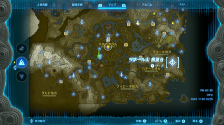 ラネール山鳥望台のマップ画像