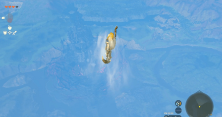 鳥望台を使って飛んでるリンク