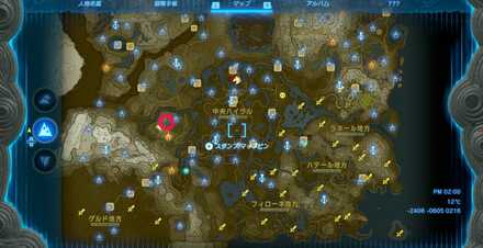 ガッツニンジンの場所全体マップ