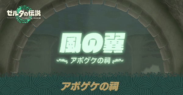 アポゲケの祠の場所と宝箱の取り方