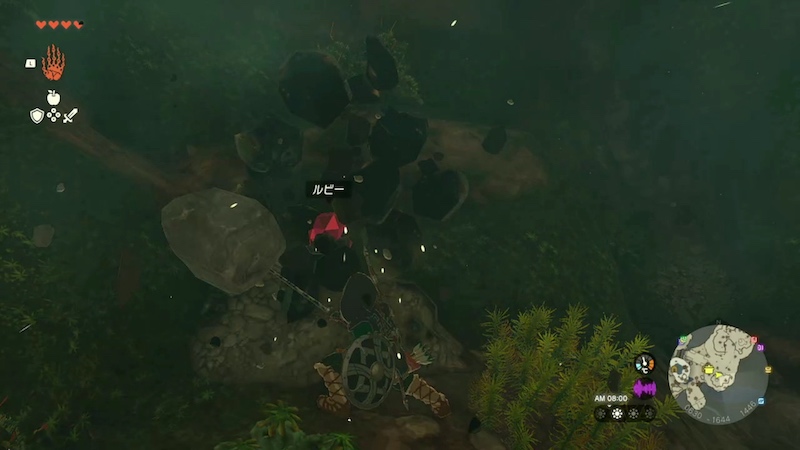 鉱床はハンマーで壊す