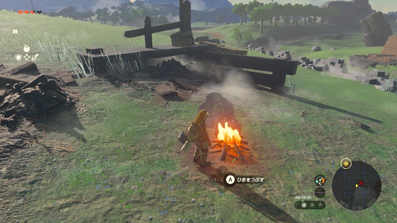 焚き火では回復できない