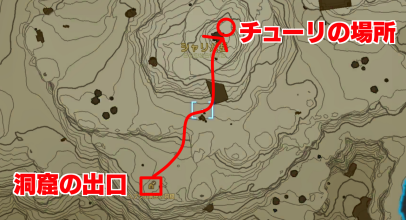 チューリまでのルート