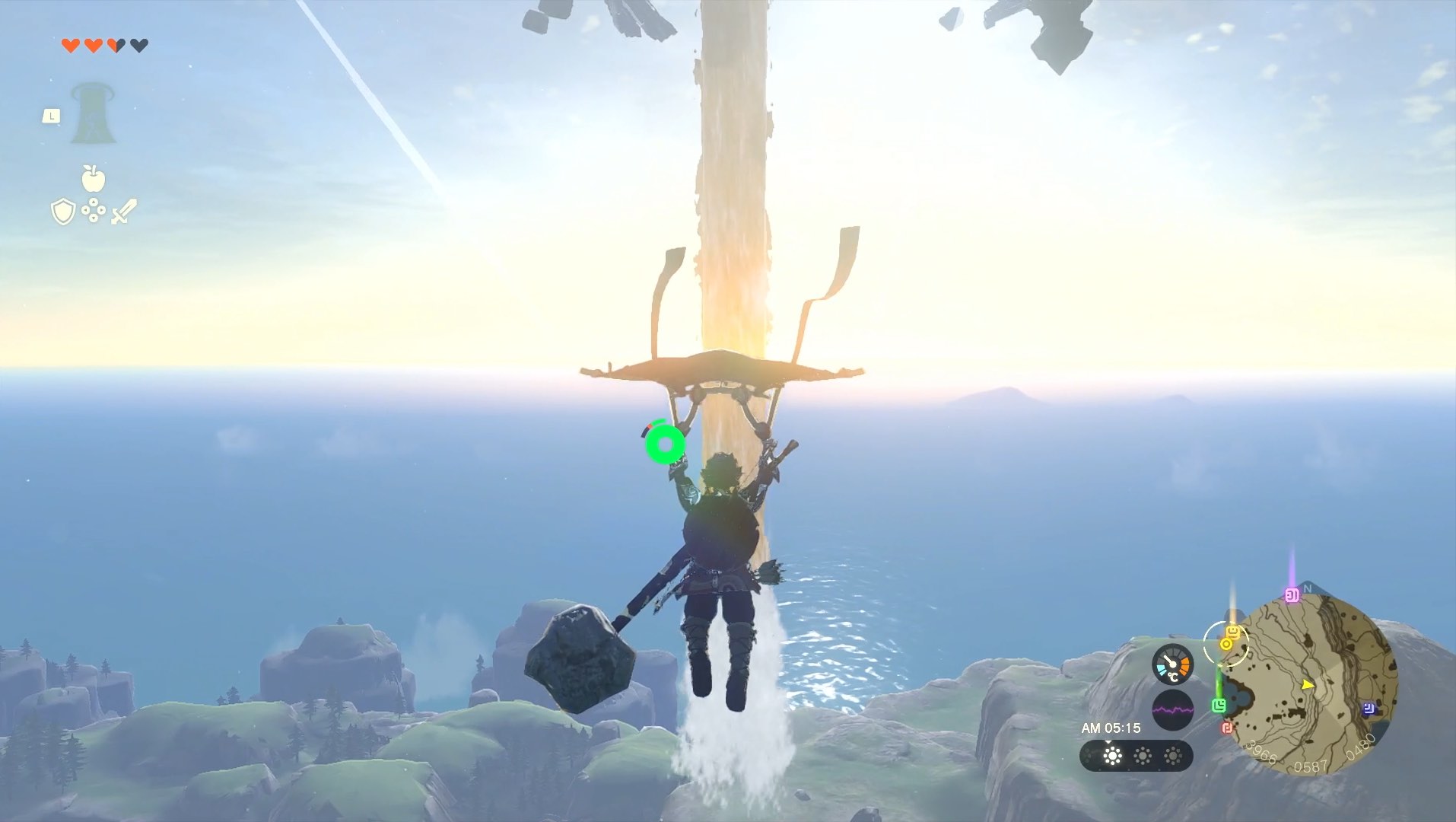 空魚の地へ向かう滝