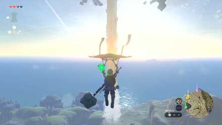 空魚の地へ向かう滝