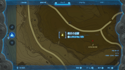 ラカクダジトの祠の受注場所マップ