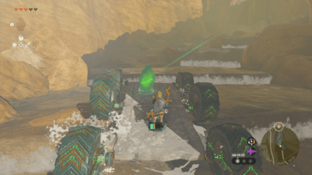 水晶の光が示す方へ進む