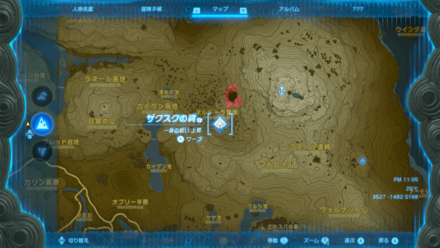 ザクスクの祠のマップ詳細