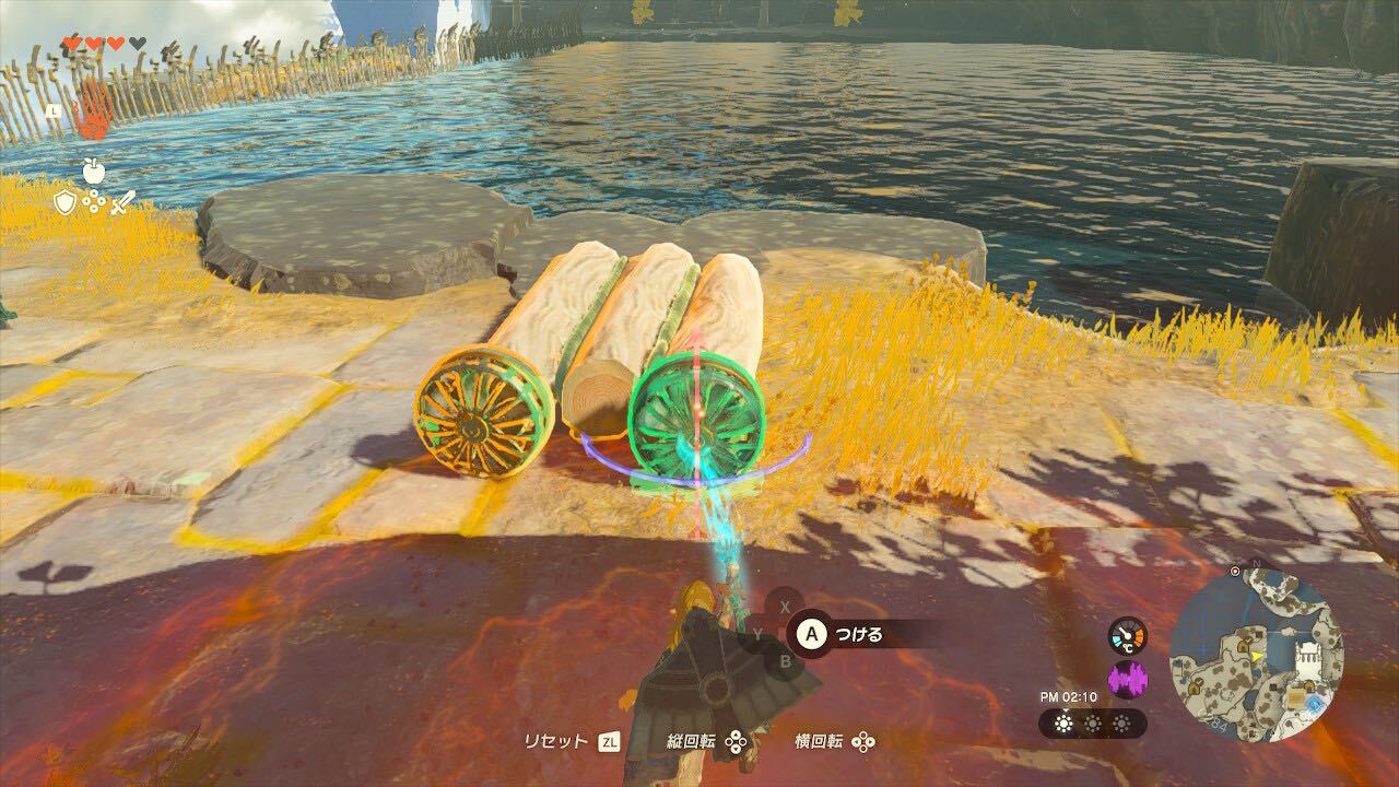 扇風機はイカダ後方につける