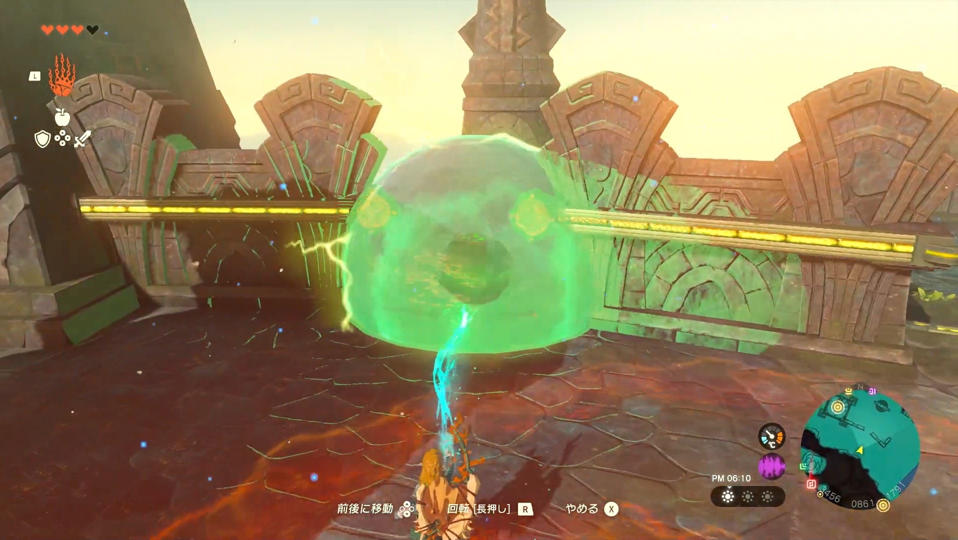 巨大水風船で回路をつなげる