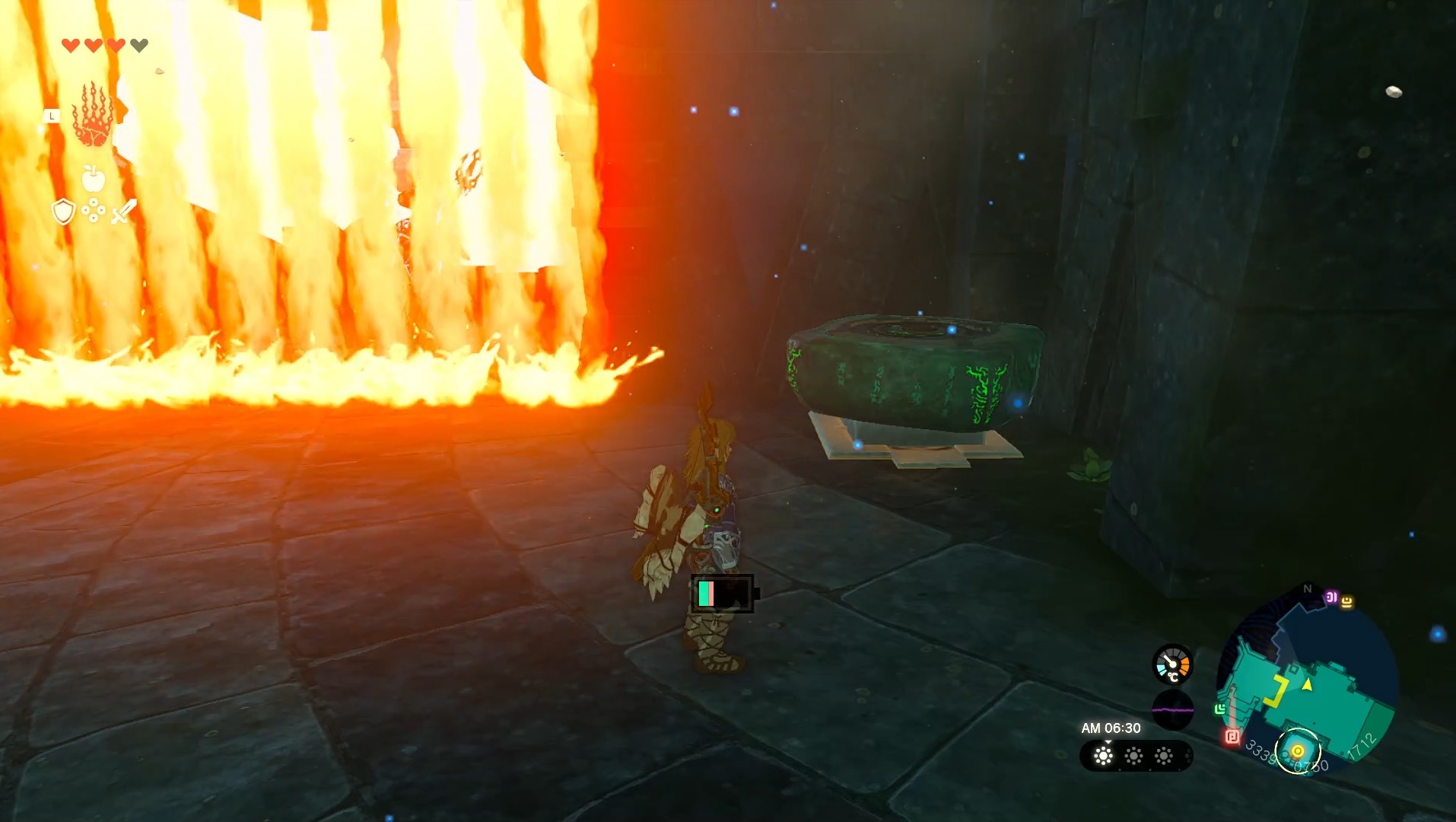 スイッチに浮遊石をおく