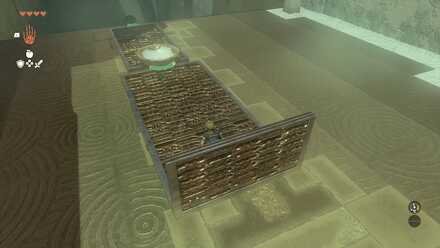 マカスラの祠攻略手順その11鉄板の一番端に乗ってる