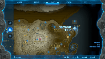 ラシワカの祠のマップ詳細