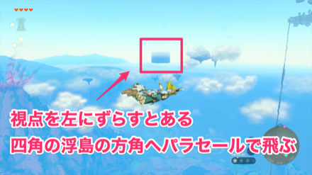 ゾラ台地鳥望台からパラセールで北を目指す