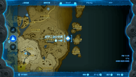 ガタニシシの祠のマップ詳細