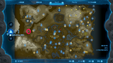 ラムダの財宝夢見の勇者服2の受注場所マップ