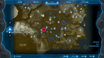 ラムダの財宝夢見の勇者服3の受注場所マップ