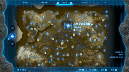 ムサノキラの祠のマップ詳細