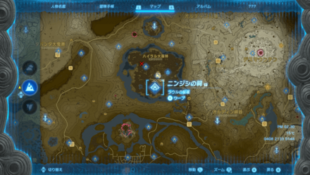 ニンジシの祠のマップ詳細