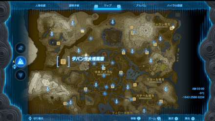 タバンタ大橋馬宿の全体マップ