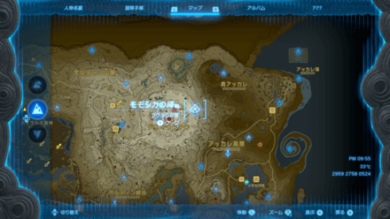 モモシカの祠の受注場所マップ