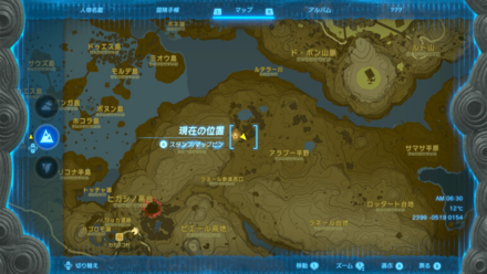 クラカタの祠の受注場所マップ