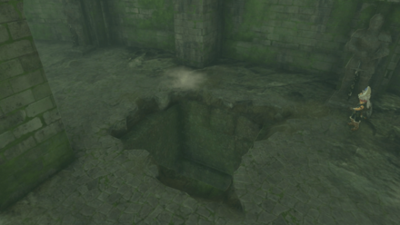 ウルトラハンドを使って彫像に両手剣を持たせる