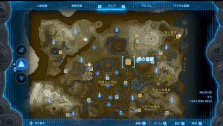 森の馬宿の全体マップ