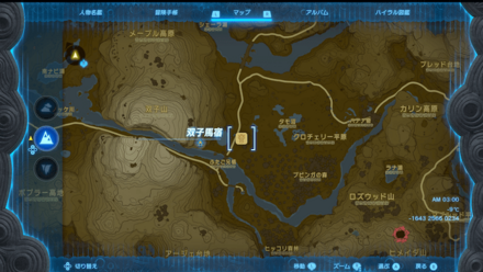 双子馬宿の詳細マップ