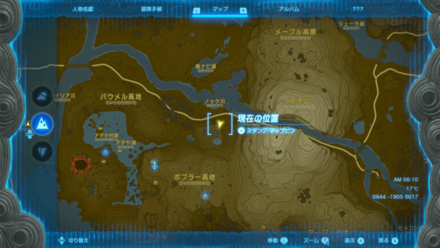 ジョチシウの祠の受注場所マップ