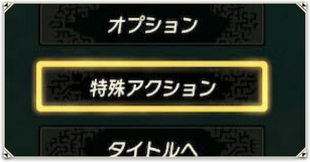 特殊アクション