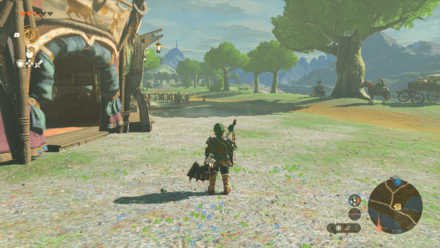 馬小屋の道を進む