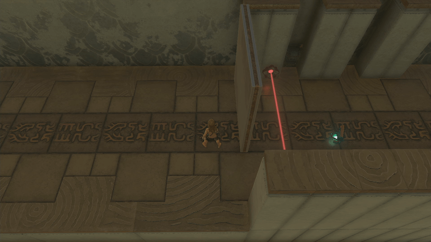 鉄の板をレーザーの手前に立てる