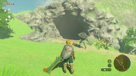 北ハイラル平原の洞窟の入り口画像