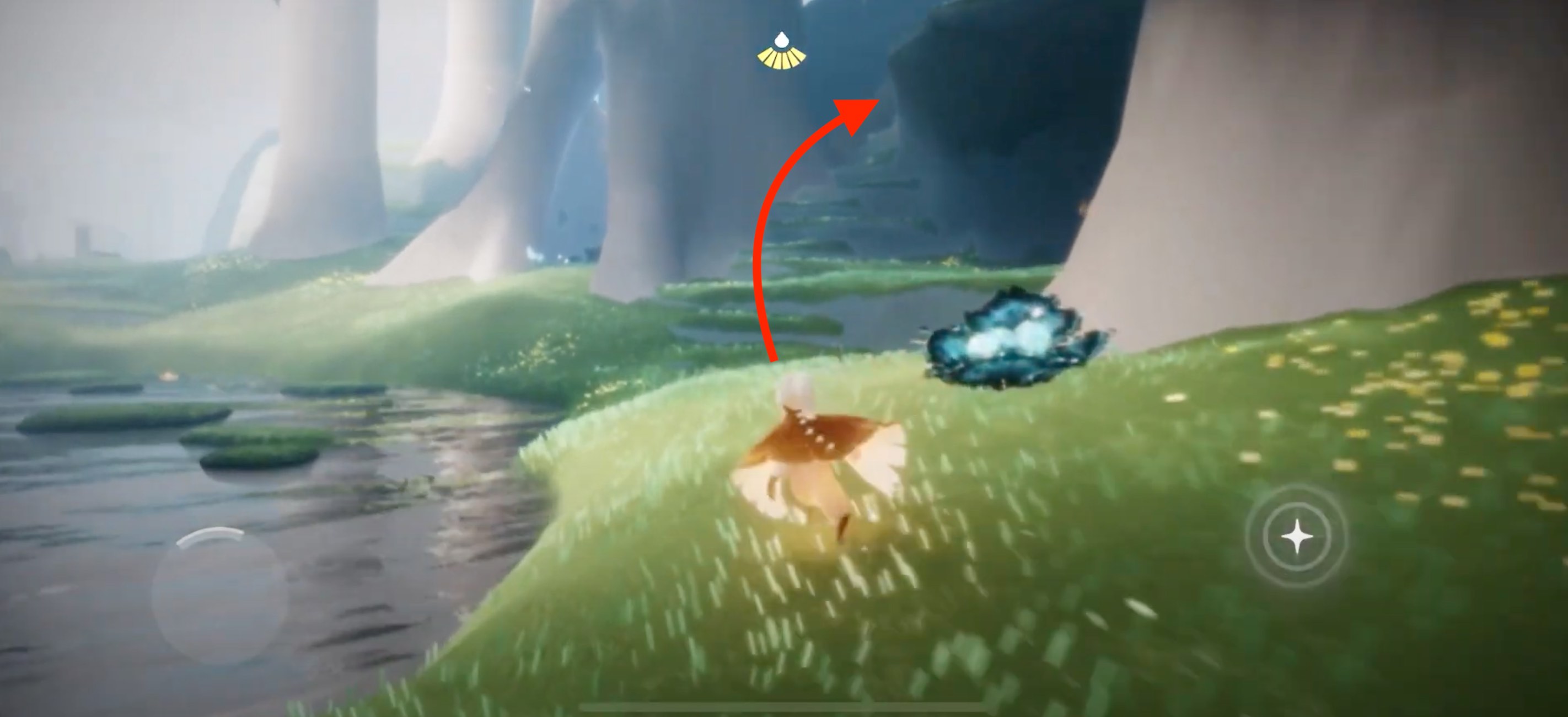 右側の階段を上がっていく