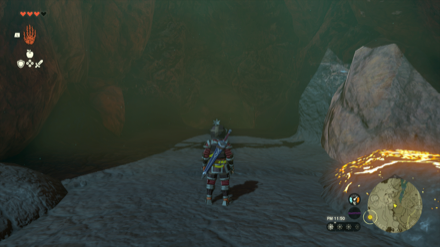 ゴダイ川の洞窟の入り口画像