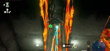 パラセールを使って向こう岸に渡る