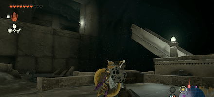 ハンドルを操作して発射台の角度を調整