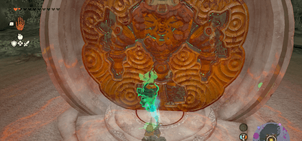 右脚をゴーレムの前まで運んでいく